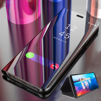 Ogledalo torbica za telefon Samsung Galaxy A11 A5 A6 A7 A8 A9 2018 A20 A30 A50S A30S A50 A70 A80 A90 A21S, luksuzni pametan flip torbica za telefon