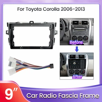 Okvir ploči s Instrumentima u automobilu 9 inča 2Din za Toyota Corolla 2006-2013 DVD Okvir Radio Ploču Okvir Navigacijski Panel