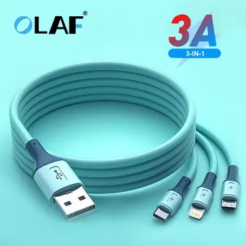 OLAF 3 u 1 USB Kabel 3A Brzo Punjenje USB Type C Kabel Za iPhone 12 13 Pro Max Samsung Xiaomi Kabel Za Punjenje Mobilnog telefona