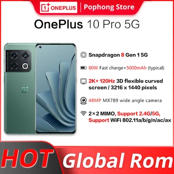 OnePlus 10 Pro Globalna ugrađena memorija 5G smartphone Snapdragon 8 Gen 1 6,7 
