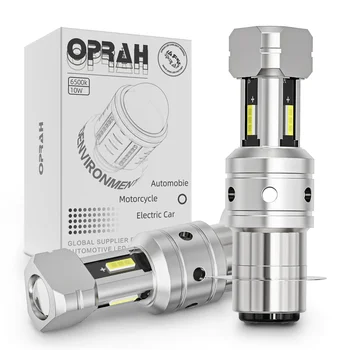 Oprah Super Svijetle BA20D P15D LED H4 H6 Moto Svjetla Žarulje S Objektivom Bijela Žuta Hi/Lo Pribor Za Skutere 12 U DRL Lampa
