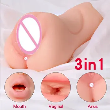 Oralna Muška Šalica Za Masturbaciju 3D dual Seks-Igračke Za Muškarce 18 + Masturbator Robu Za Odrasle Umjetna Pušenje Erotska Vagina Prava Maca