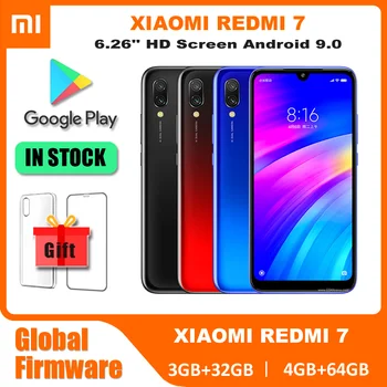 Originalni Xiaomi smartphone Global Rom Redmi 7 4 + 64 GB 6,26-Inčni HD Ekran od 4000 mah Baterija dual Sim Android 4G Mobilni Telefoni