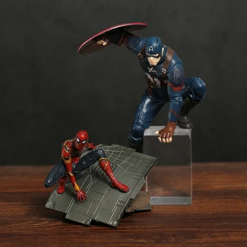 Osvetnici Kapetan Amerika Spider-Man i Iron Man Mark MK 50 Figurica PVC Model Igračke Ukras Anime Lik Poklon