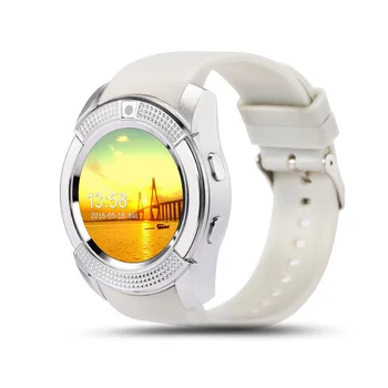 Pametni satovi V8 Originalni Pametne Satove S punim okruglog karticom TF/SIM-telefon Bluetooth Sleep Smart Watch