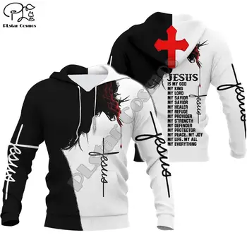 PLstar Cosmos Kršćanski Katolički Isus Klasicni Ulica hoodies Modni Pulover S 3D Ispis Na Munje Veste/Veste/Jakna