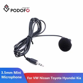 Podofo 3,5 mm Univerzalni Prijenosni Mini Mikrofon Mikrofon Hands Free Clip-on Mikrofon Audio Mikrofon Za Android Auto Radio Glasan Zvučnik