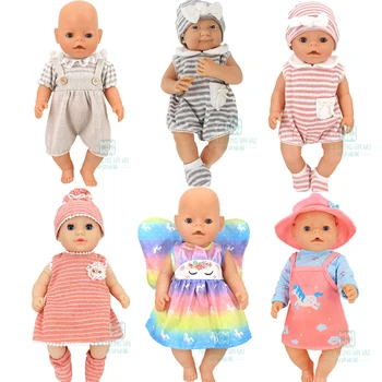 Pogodan za igračke 43 cm, odjeća za novorođenčad lutke, pribor, Modni jakne, haljine, kombinezoni, suknje, dar za djevojčice