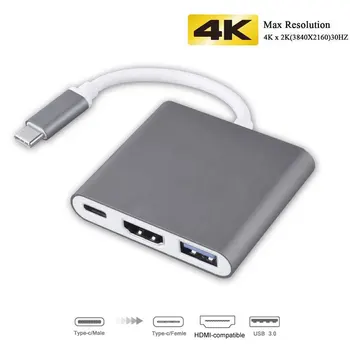 Pokretna hub Thunderbolt 3 USB Type C HDMI-kompatibilni adapter 4K USB-C priključne stanice s PD-3.0 hub za MacBook Pro / Air M1 2021