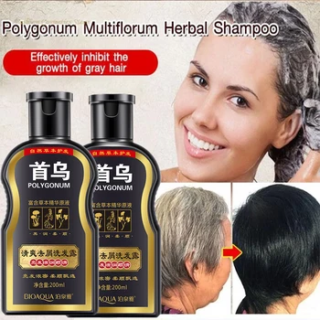 Polygonum Multiflorum Šampon Za Kosu Od Bijele Do Crne Boje Za Njegu Kose i Protiv peruti Perut Protiv Gubitka Kose Osvježavajuća Hidratantna