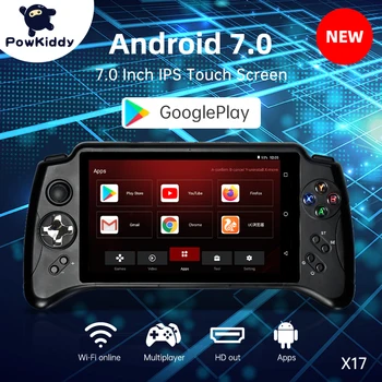 POWKIDDY Novi X17 Android 7.0 Handheld Konzola 7-inčni IPS Zaslon Osjetljiv na dodir MTK 8163 Quad 2G RAM 32G ROM Retro Gaming Uređaji