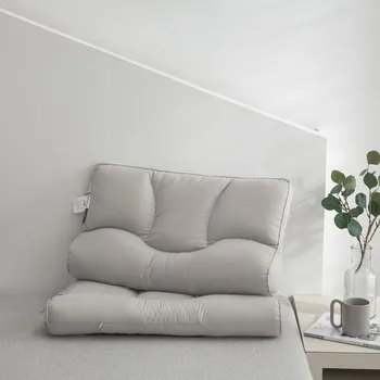 Presvlaka od 100% pamuka i mekani jastuci za vrat s pamuk punilo, standardne veličine 2 komada 48x74 cm Premium Soft podrška za ugodno spavanje