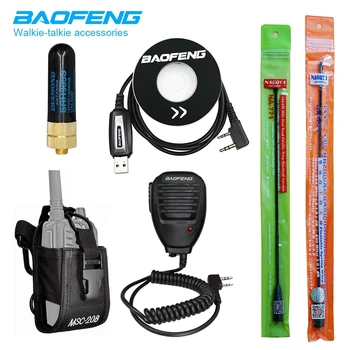 Pribor za voki-toki Baofeng, 2-pinski Zvučnik, Mikrofon, USB Kabel Za spajanje Antene, Pribor Za UV-5R BF888S UV-82 5RPRO