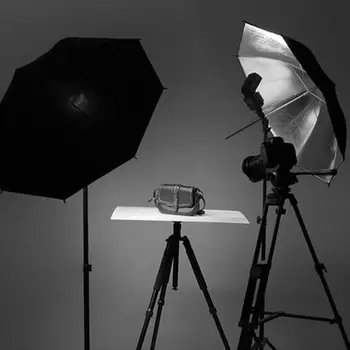 Prijenosni 83 cm, 33 cm uređaji studio Video Bljesak Svjetla Zrnata Suncobran Reflektirajućim Reflektor Crni Luč Foto Kišobrani Za Fotografije