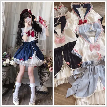 Princeza tea party sweet lolita JK uniforma set top + suknja, jer Sailor Moon victorian haljina кавайная djevojka gothic lolita kit loli