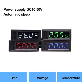 Prodaja 3 U 1 5-50 U DIY Auto Digitalni Sat sa Temperaturnim Prikaz Napona Baterije Auto Spavanje Raspada Backlit Monitor Panel Metar