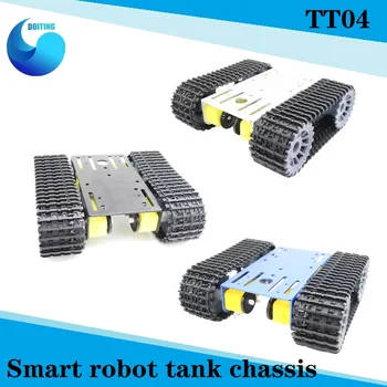 RC 4WD robot je robot tenk inteligentni auto šasije TT04 sprečavanje prepreka Гусеничная Krug Automobil Mobilna Platforma Traktor za DIY