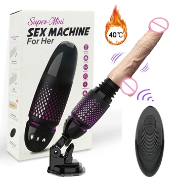 Realno Teleskopski Dildo Vibrator Daljinsko Upravljanje Grijanje Umjetni Penis Analni Čep Za Analni Sex Machine Erotske Sex Igračke Za Žene