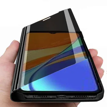 Redmi 9C NFC Torbica Smart Mirror Otklopni Magnetska Stražnji Poklopac Telefona Za Xiaomi Redmi 9C Torbica Redmi9c Xiomi Redmy 9 C Stalak za Knjigu Torbica