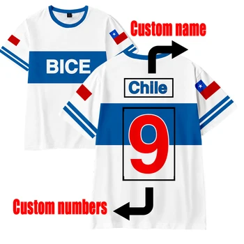 Reprezentacija Čilea Dres Na red 3D t-shirt 2021 2022 Uniforma Nogomet Sportske Svakodnevne Vrhovima Odjeća S Rukavima, Majica Nacionalna Država