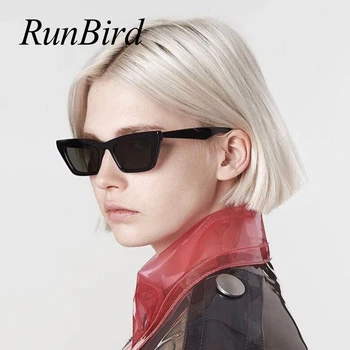 RunBird Pravokutni Sunčane Naočale Ženske Dizajnerske Marke 2019 Modni Crne Sunčane Naočale za Muškarce Visoke Kvalitete Anti-UV Naočale 5439