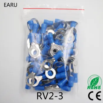 RV2-3 Plava 22-16 AWG 1,5-2,5 mm2 Izolirana kružnom клеммный priključni kabel kabel za Povezivanje Priključak 100 kom/pak. RV2.5-3 RV