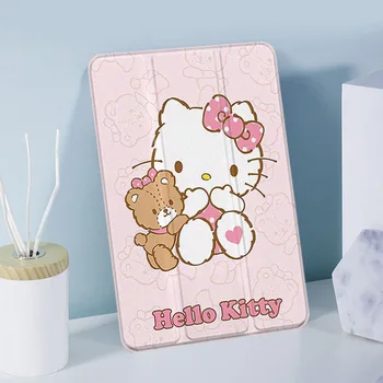 Sanrio Hello Kitty Pink Slatka S Utorom Za pero Za iPad Air 2021 10,2 Torbica Mini 6 Air 4 10,9 Silikonska Zaštitna Pro 11 Inča Torbica