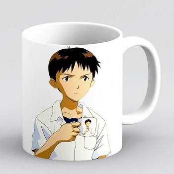 Shinji Drži Šalicu S Tekstom Anime Prozračni Muške 11 unci Kvalitetan Kreativni Dizajn Top Promocija Bubalo Šalica Prijatelji Poklon