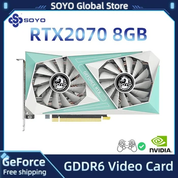 SOYO Firma Novost RTX2070 Grafika Kartica 8 GB GDDR6 256Bit 12NM NVIDIA Desktop Računalo Podrška za Vađenje GPU Igre Grafička kartica