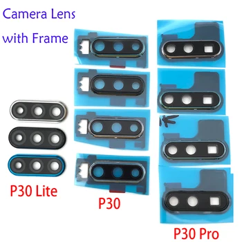 Stakleni poklopac objektiva sa stražnje kamere s Okvirom Stakleni poklopac objektiva sa Stražnje kamere s Адгезивом Za Huawei P30 / P30 Pro / P30 Lite