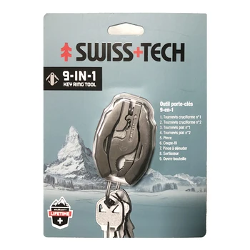 Swiss + Tech ST50016 Polirani džep мультитул SS 9 u 1 s отвертками, kliješta za privjesak