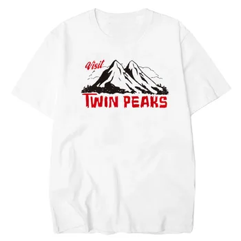 T-shirt Twin Peaks, Muške Pamučne Osnovna Muška Majica, Ljetna Bijela Košulja Kratkih Rukava, Dizajniranju Majica Harajuku s Okruglog izreza