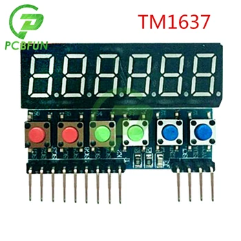 TM1637 6 Bitni Tube Zaslon Modul za Skeniranje Ključa Digitalno sučelje PŠENICA Za Arduino 0,36 inča Digitalni Cijev Protokol I2C Način Pogona