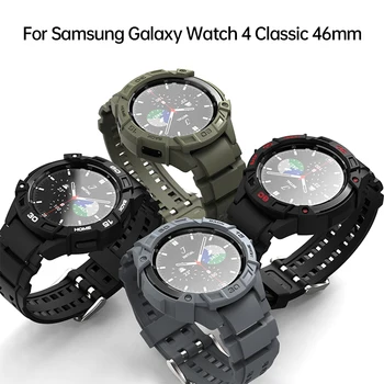 Torbica SIKAI Za Samsung Galaxy Watch 4 Classic 46 mm, Zaštitni poklopac od TPU, Branik, Remen za Galaxy Watch4 Classic 46 mm