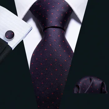Trendi ljubičasta kravata grašak od 100% svile Barry.Wang Dar Tkani Kravate Za Muškarce Večernje Poslovne Vjenčanje Besplatna Dostava FA-5092