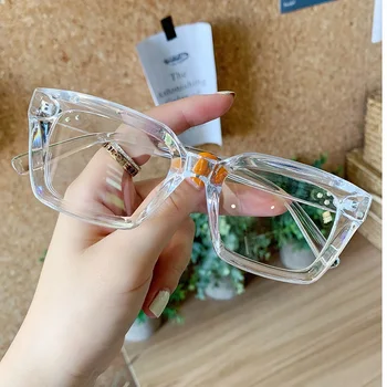 Trg Optički Okvira Prozirne Naočale Ženske, Muške Prozirne Plastične Naočale Rimless Crnci Crvene Računala Naočale