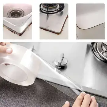 Umivaonik Samoljepivi Domaća Kuhinja Vodootporne Prozirna Traka Nano Kalup Snažan Pečat Vode U Bazenu Razmak Brtvena Brtva