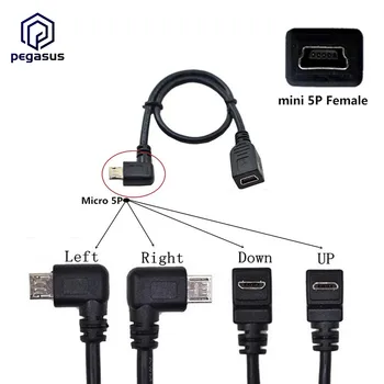 USB 2.0 Mini 5pin A Ženski na Micro 5pin B Muški Adapter je Pretvarač Kabel