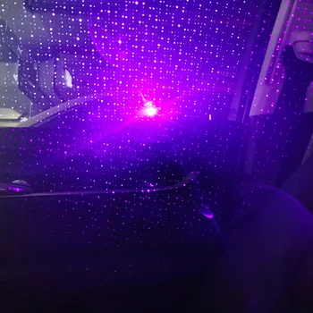 USB Auto Ukras Noćni Galaxy Žarulja Auto Krov Zvijezda Svjetlo Unutrašnjosti Mini LED Star Laser Atmosfera Oko Projektor Svjetla