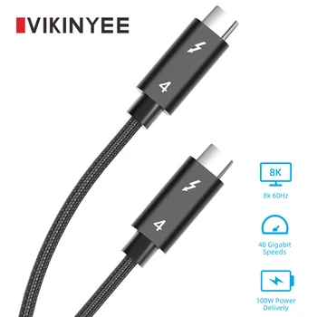 USB Type-C kabel Thunderbolt 4 kabel za prijenos podataka najlon, pleteni kabel za brzo punjenje punjenje podataka PD 100 W podrška 8 prikaz izlaz