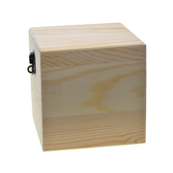 Velika drvena Kutija za pohranu Jednostavne Drvene Kutije za Nakit, s mogućnošću Zaključavanja poklopca 120x120x120mm