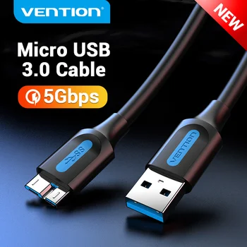 Vention Micro USB 3.0 Kabel 3A Brzi Punjač Kabel za Prijenos Podataka Kablovi za Mobilne Telefone Samsung Note 3 S5 Toshiba Sony USB Micro B Kabel