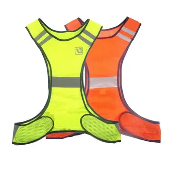 Visoka Vidljivost Reflektirajućim Sigurnosti Prsluk Narančasta Žuta Fluorescentno Zaštitna Odjeća Dodaci za Noćni Rad Trčanje, Jahanje