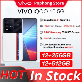 VIVO iQOO 10-12 GB 256/512 GB 5G Igre mobilni telefon 6,78 