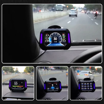 Višenamjenski GPS OBD2 HPD Senzor Digitalni Brzinomjer Putno Računalo Glavu Prikaz Vožnje Turbo Alarm Brzine Univerzalni