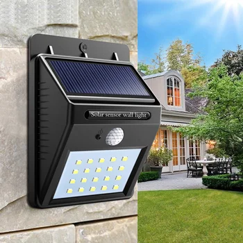 Vodootporan 20 Led Solarni Zidne Svjetiljke PIR detektor Pokreta Zidna Lampa Lampa Vanjska Uređenje Vrta, Dvorišta i Ulice Solarna Lampa