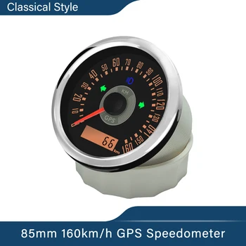 Vodootporan 85 mm Klasični GPS Brzinomjer 150 km/h i 160 km/h i 160 km/h i 200 km/h Ukupna kilometraža Podesivi 9-32 U s pozadinskim osvjetljenjem za Vozila