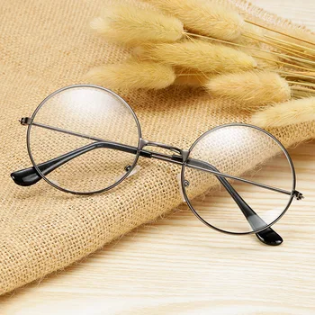 Vruće Prodaju Klasične Male Svježe Umjetničke Metalne Naočale Jednostavne Okrugle Trendy Ženske Sunčane Naočale Retro Trend Gospodo Stan Naočale