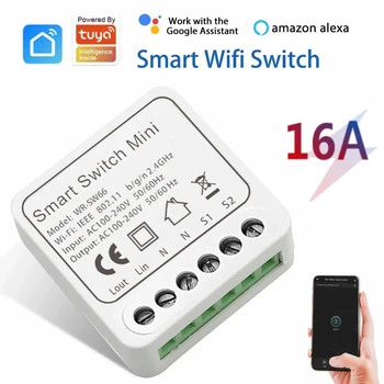 Wifi Mini Pametan Prekidač 10A 16A DIY Prekidači za Svjetlo Pametna Kuća s Tuya Smart Life Alexa i Google Home 2 Načina Bežičnog Upravljanja