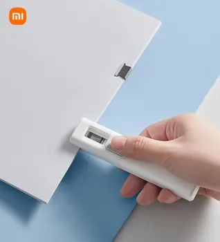 Xiaomi Staple Metalna kvačica Potisni Ručni Stroj Za Rezanje Papira s Dressing Zasun Za Organizacije Klamerica za Višekratnu upotrebu Utična Stezaljka Za Uvez Dokumenata